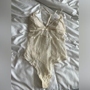 White lace bodysuit